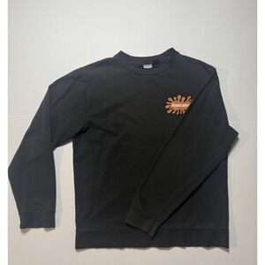 Nickelodeon Sweater Mens Small Black Fleece Pullover Graphic Animations